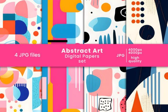 Abstract Art Digital Papers and Patterns