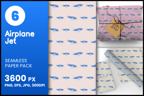 Airplane Jet Seamless Patterns