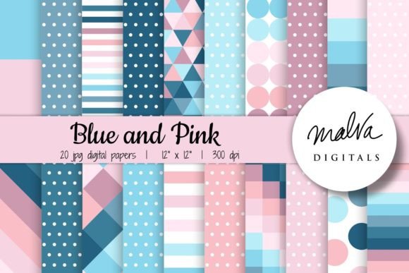 Blue and Pink Geometric Patterns: A Versatile Design Trend for Modern Creativity