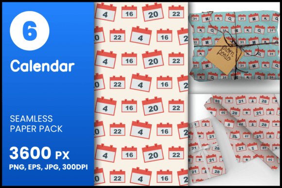 Calendar Seamless Patterns for Creative and Practical Use