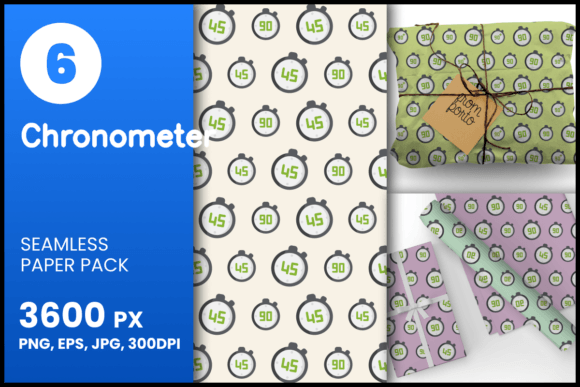 Chronometer Seamless Patterns