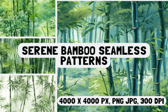 Discover the Beauty of Serene Bamboo Watercolor Patterns