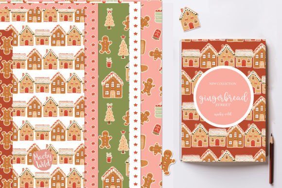Gingerbread Seamless Paper Patterns