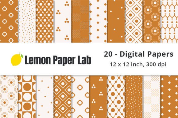 Gold Polka Dot Digital Paper Patterns
