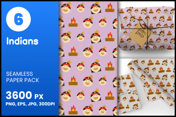 Indians Seamless Patterns: A Creative Resource for Designers and Crafters