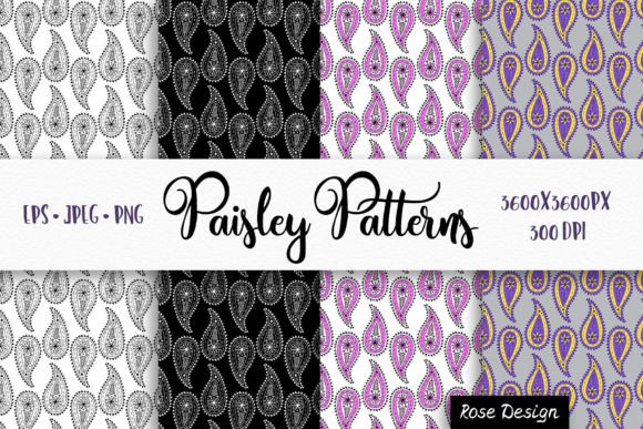 Paisley Seamless Patterns Digital Papers