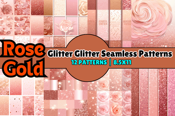 Rose Gold Glitter Patterns for Creative Projects