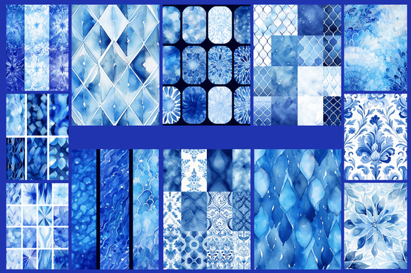 Sapphire Blue Patterns: A Versatile Digital Resource for Creative Projects