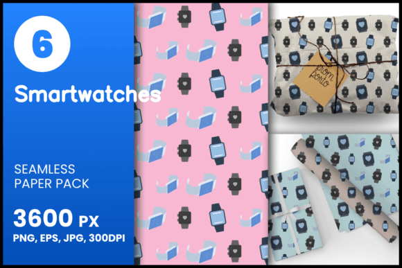 Smartwatches Seamless Patterns