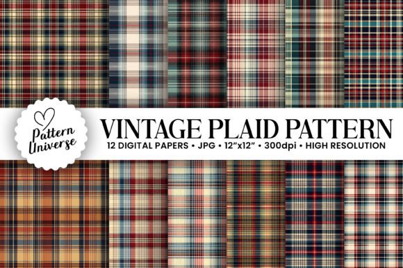 Vintage Plaid Seamless Patterns